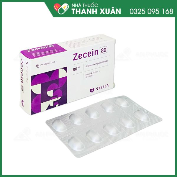 Zecein 80 Thuốc chống co thắt cơ trơn
